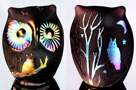 Fenton Art Glass Autumn Gold Scaredy Cat