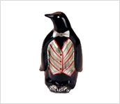 Penguin, 4-1/2'' with vest/bowtie design by Michelle Kibbe