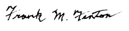 Frank M. Fenton Signature